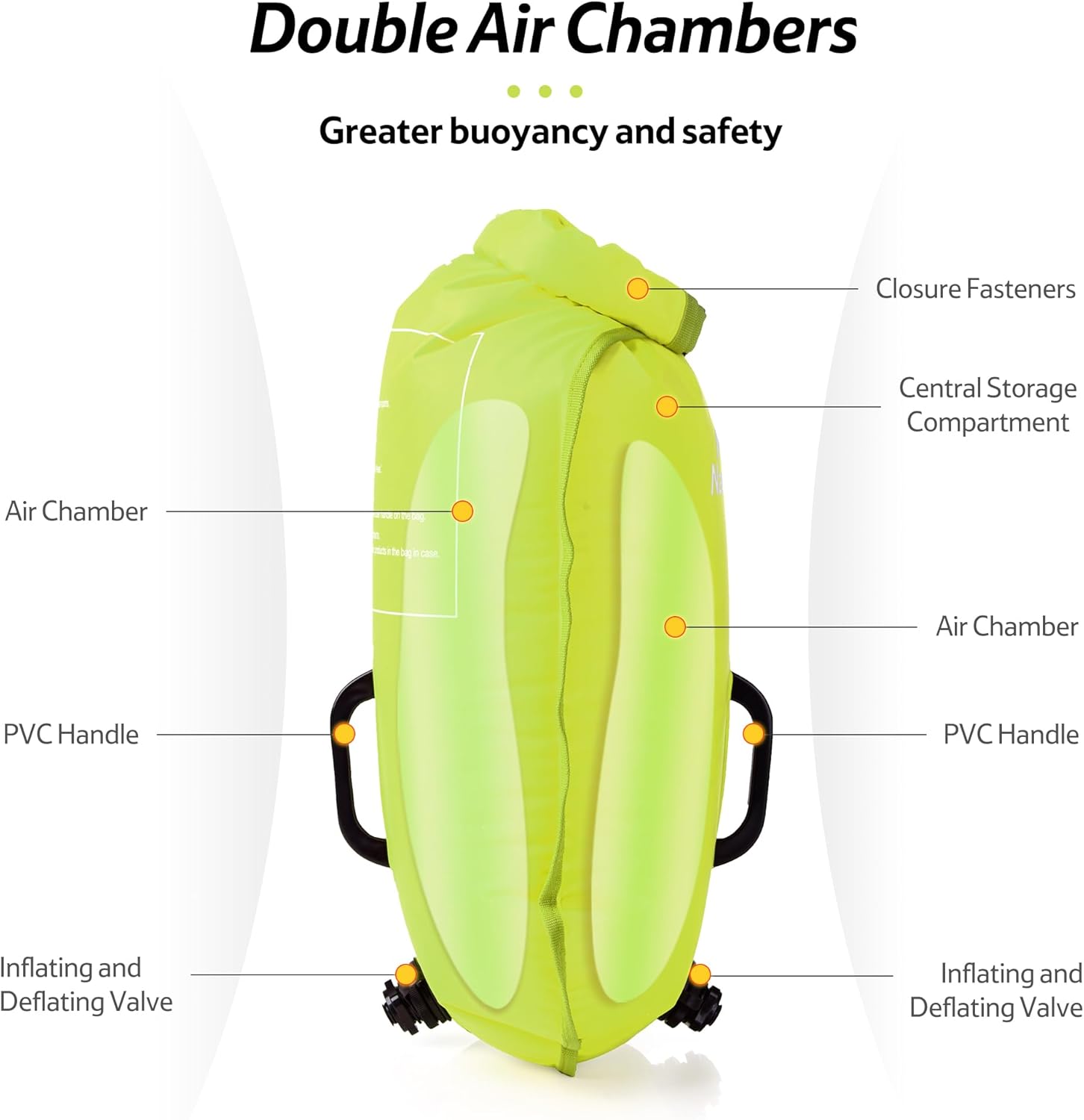 Detalle 2 de Naturehike Bouée flottante 18L avec deux airbags et sac étanche