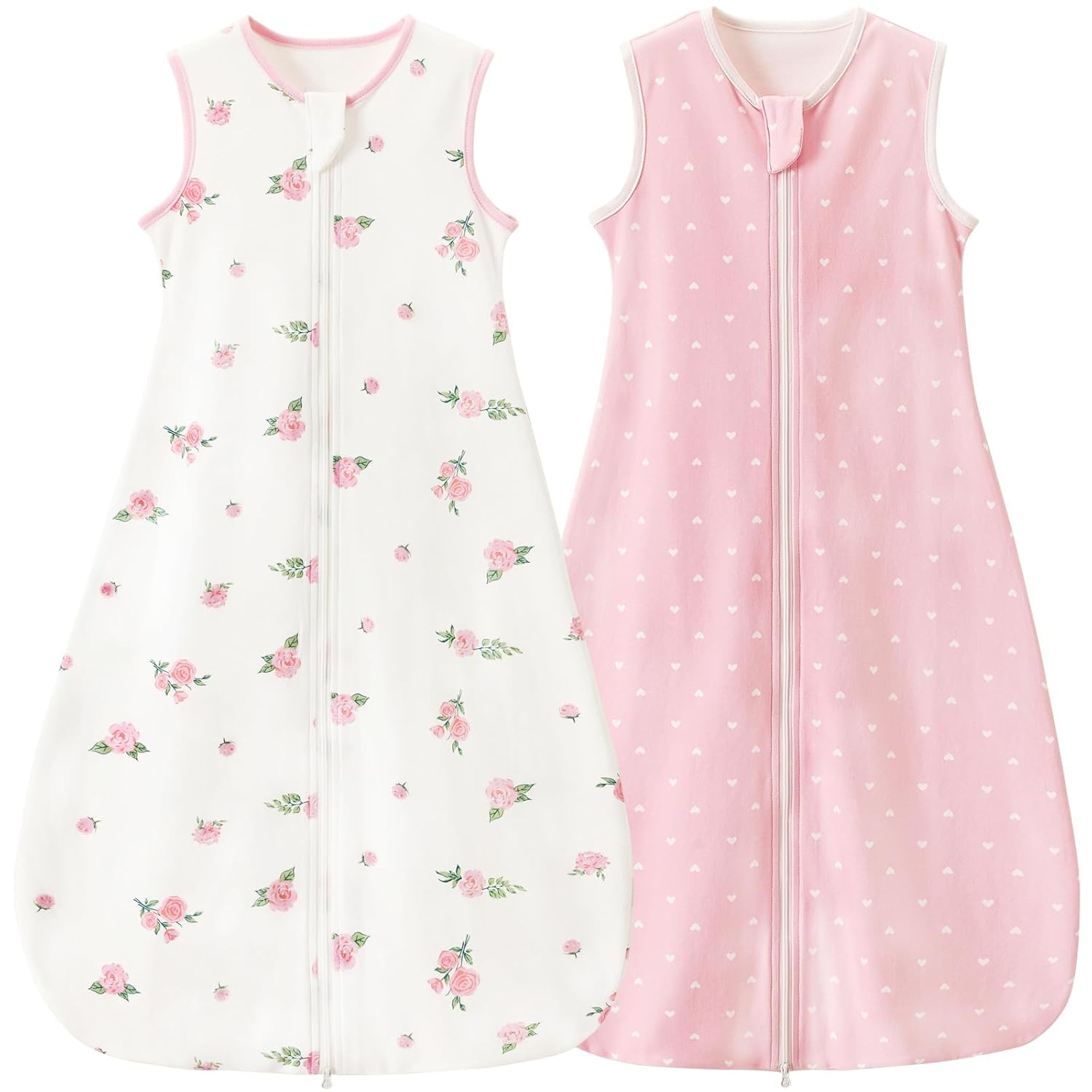 Detalle de Nivolltha 2er Pack Baby Schlafsack 1.0 TOG – 100% Baumwolle, Frühling/Herbst, Größe S