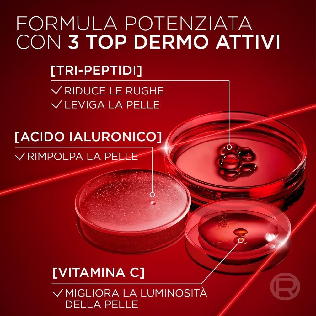Detalle de L'Oréal Paris Siero Tri-Peptidi Anti-Età Revitalift Laser 50 ml – Idrata, elasticizza e illumina la pelle