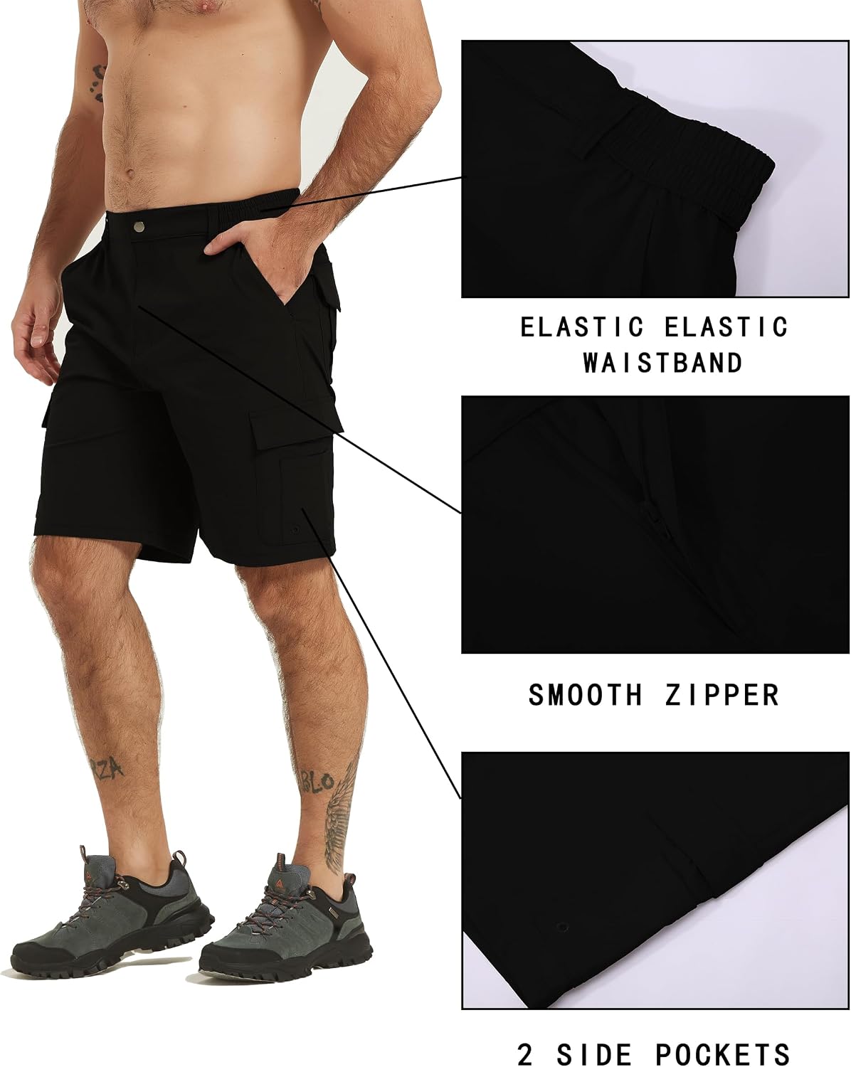 Detalle de KeihTrail Men's Cargo Hiking Shorts