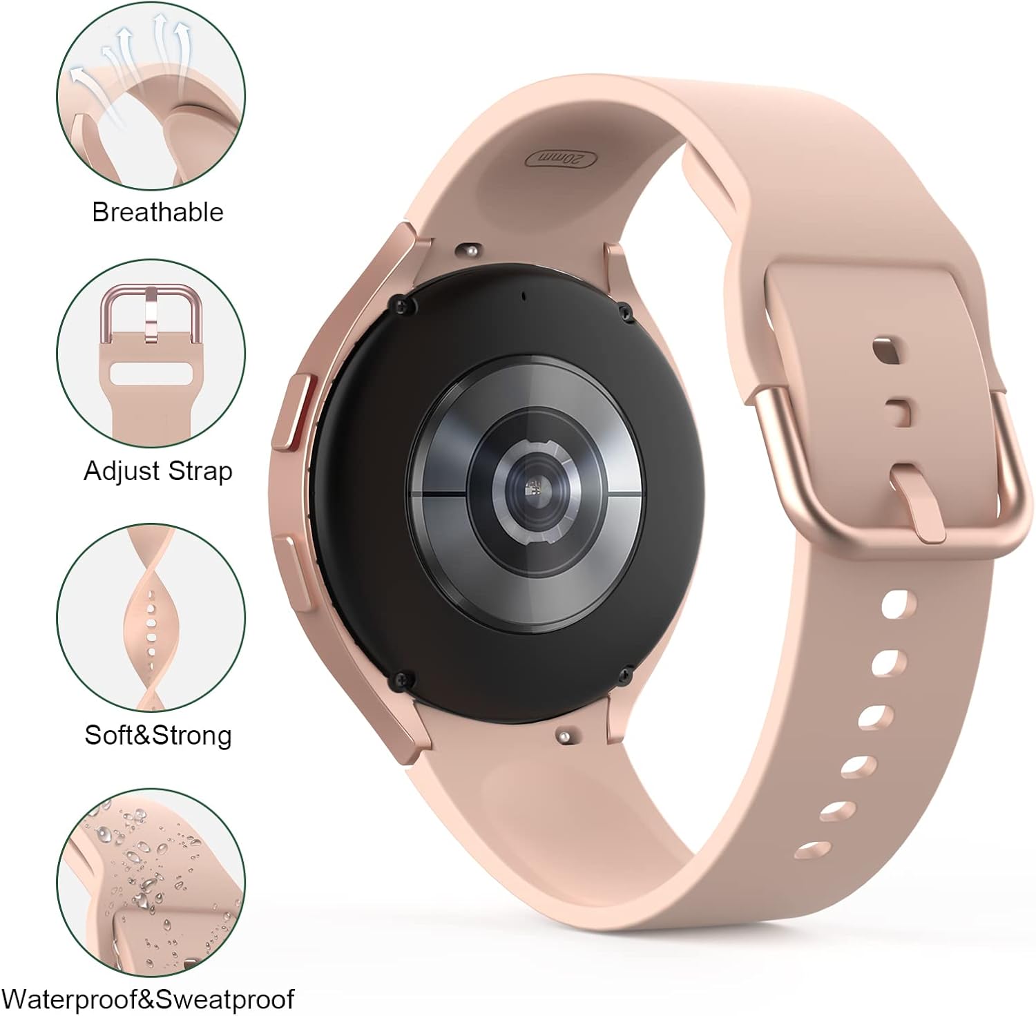 Thumbnail 2 de Higgs 6 Pack silicone straps for Galaxy Watch 40mm–46mm