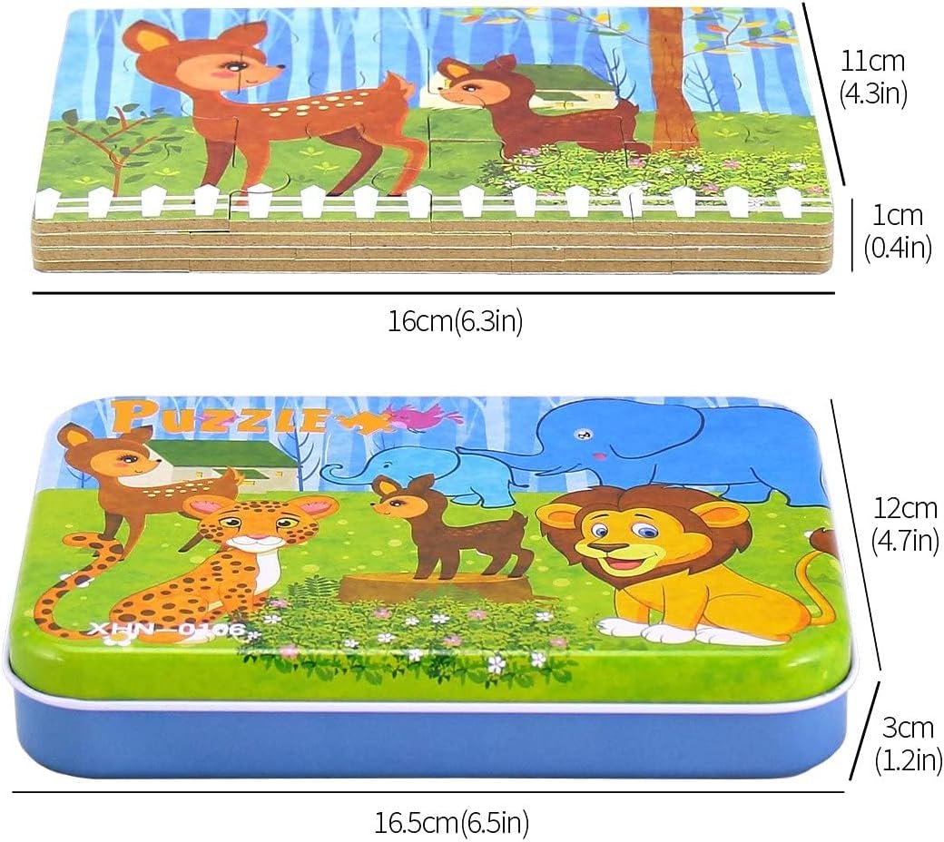 Thumbnail 4 de JMANNI Animal Jigsaw Puzzles, 4-in-1 Set