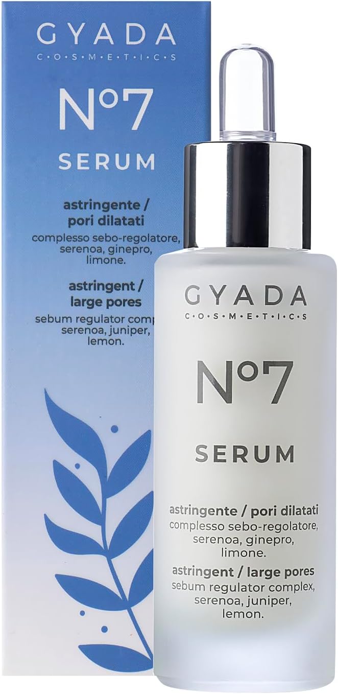 Detalle de GYADA COSMETICS Siero Viso N.7 Astringente: azione seboregolatrice e purificante per una pelle morbida e idratata (30 ml)