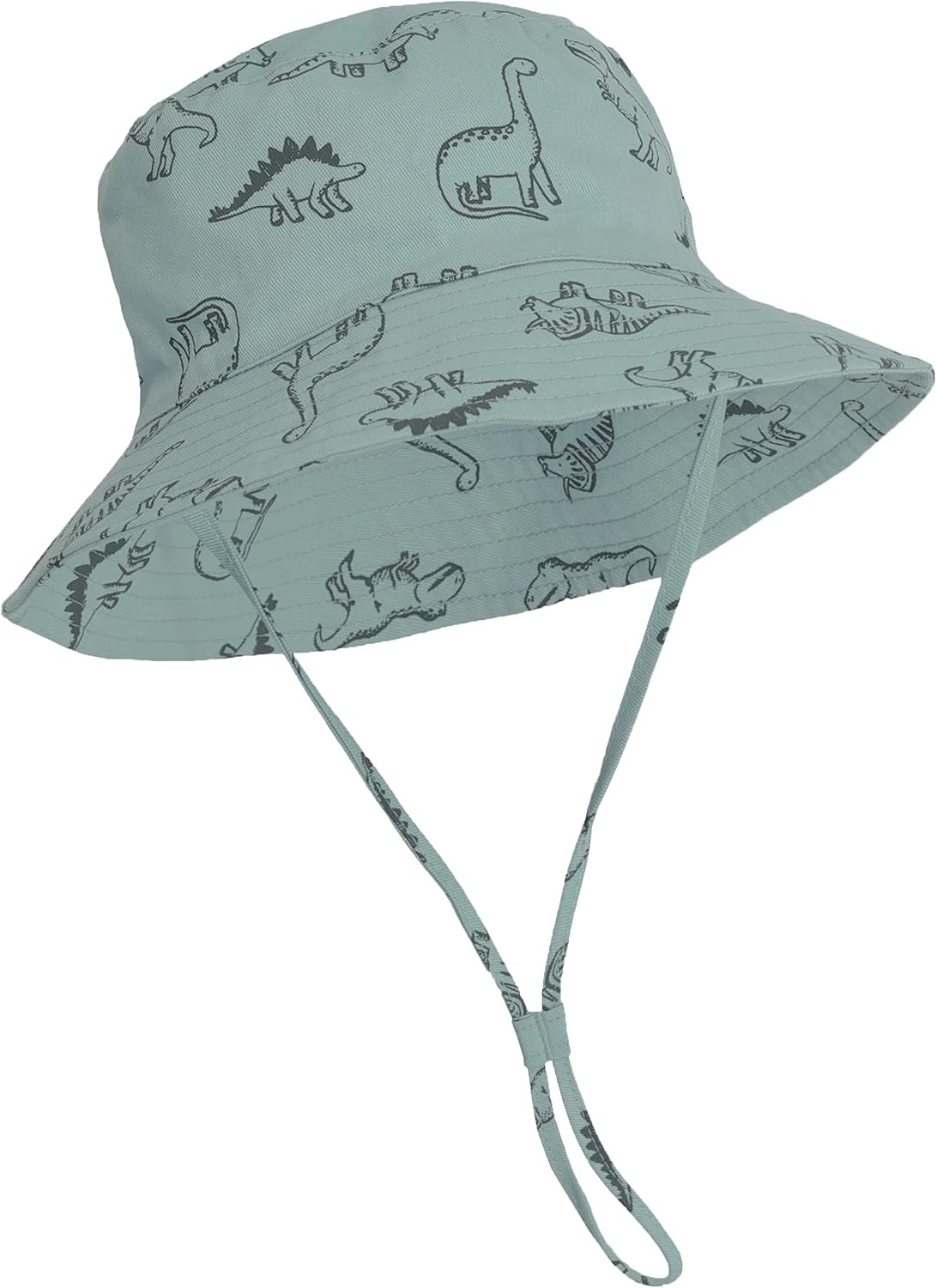 Detalle 2 de YMYDYFC UPF 50+ baby sun hat with adjustable chin strap and dinosaur bucket design