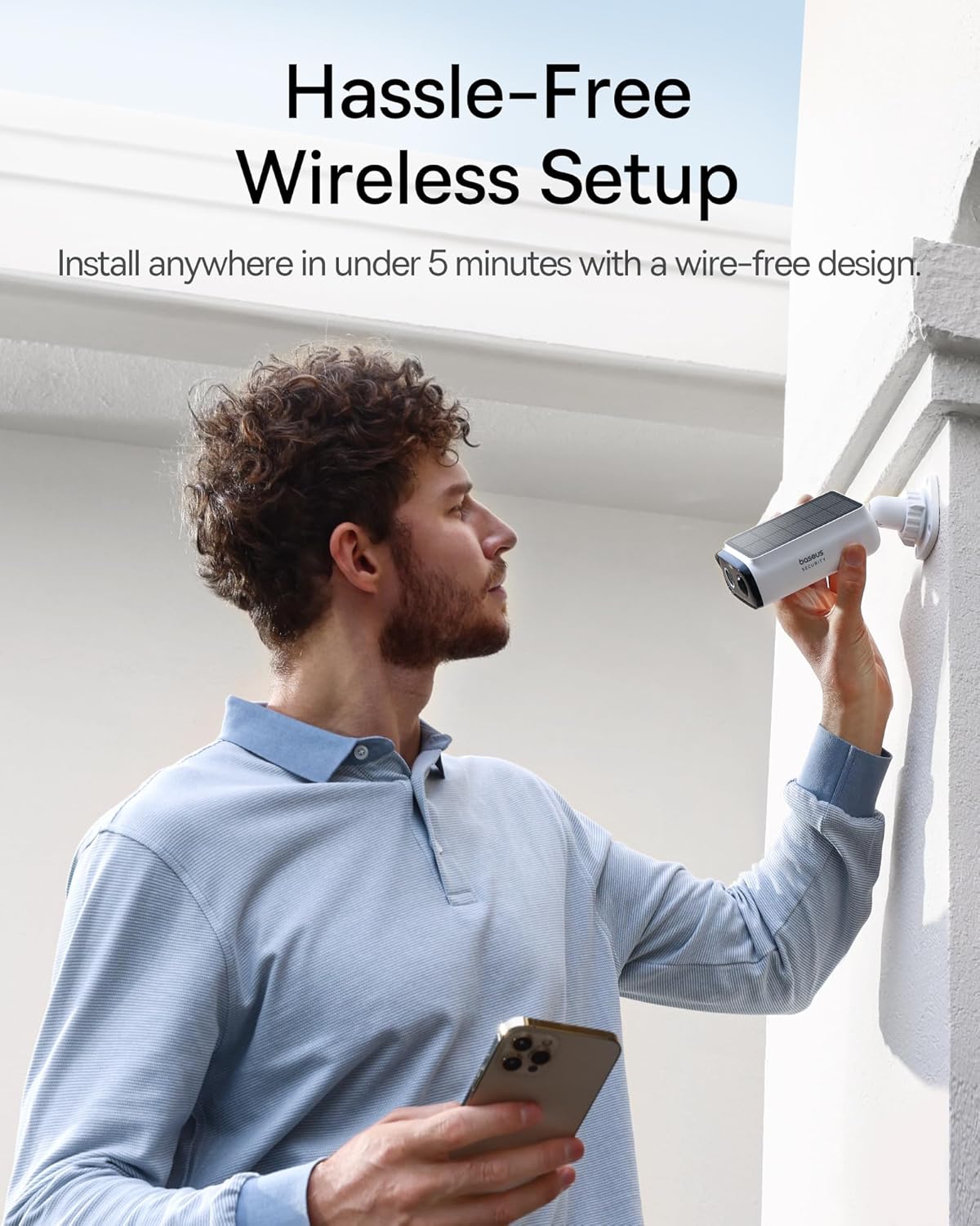 Thumbnail 6 de Baseus S1 Lite: Caméra de Surveillance Extérieure Solaire 2K, WiFi et IP67