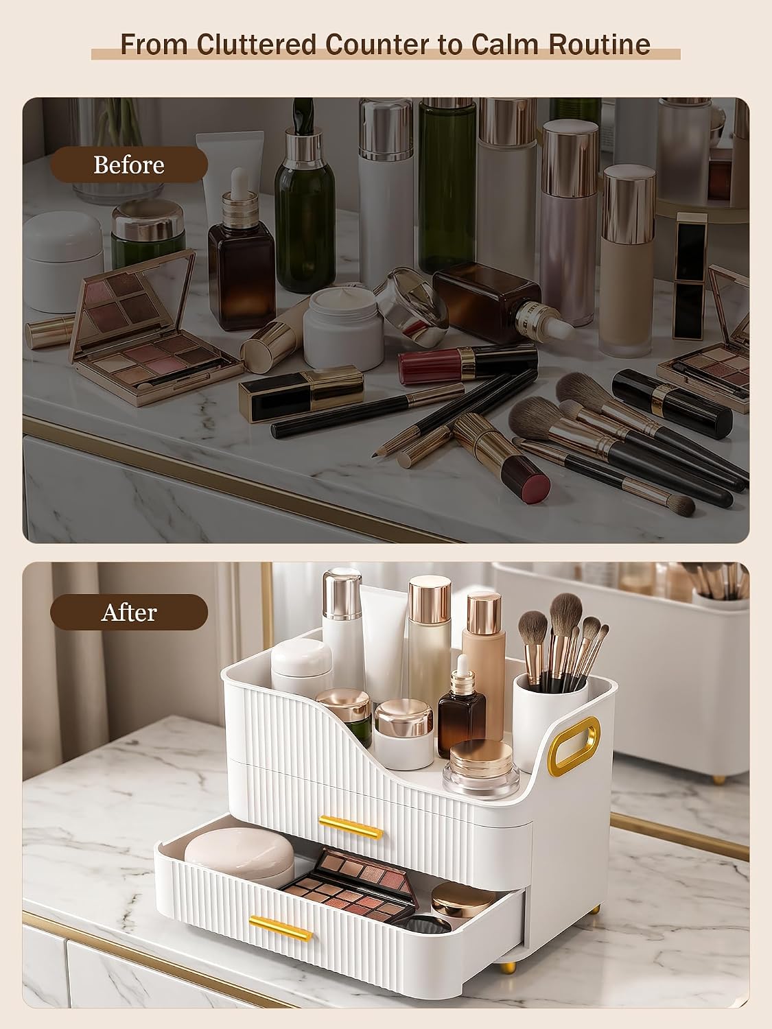 Detalle 2 de Booklov Makeup Organizer, White