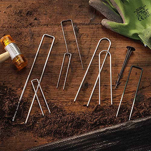 Thumbnail 5 de GardenMate Lot de 100 piquets de fixation en acier, 150 mm x 25 mm, Ø 2,9 mm