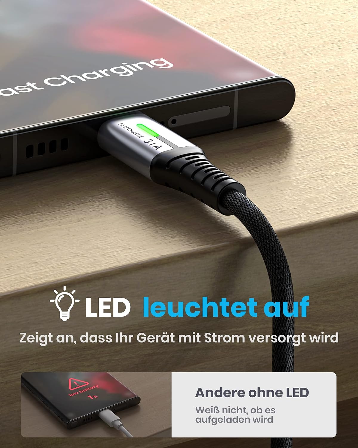 Thumbnail 5 de INIU USB C Kabel 5er Set (1+1+2+2+3m)