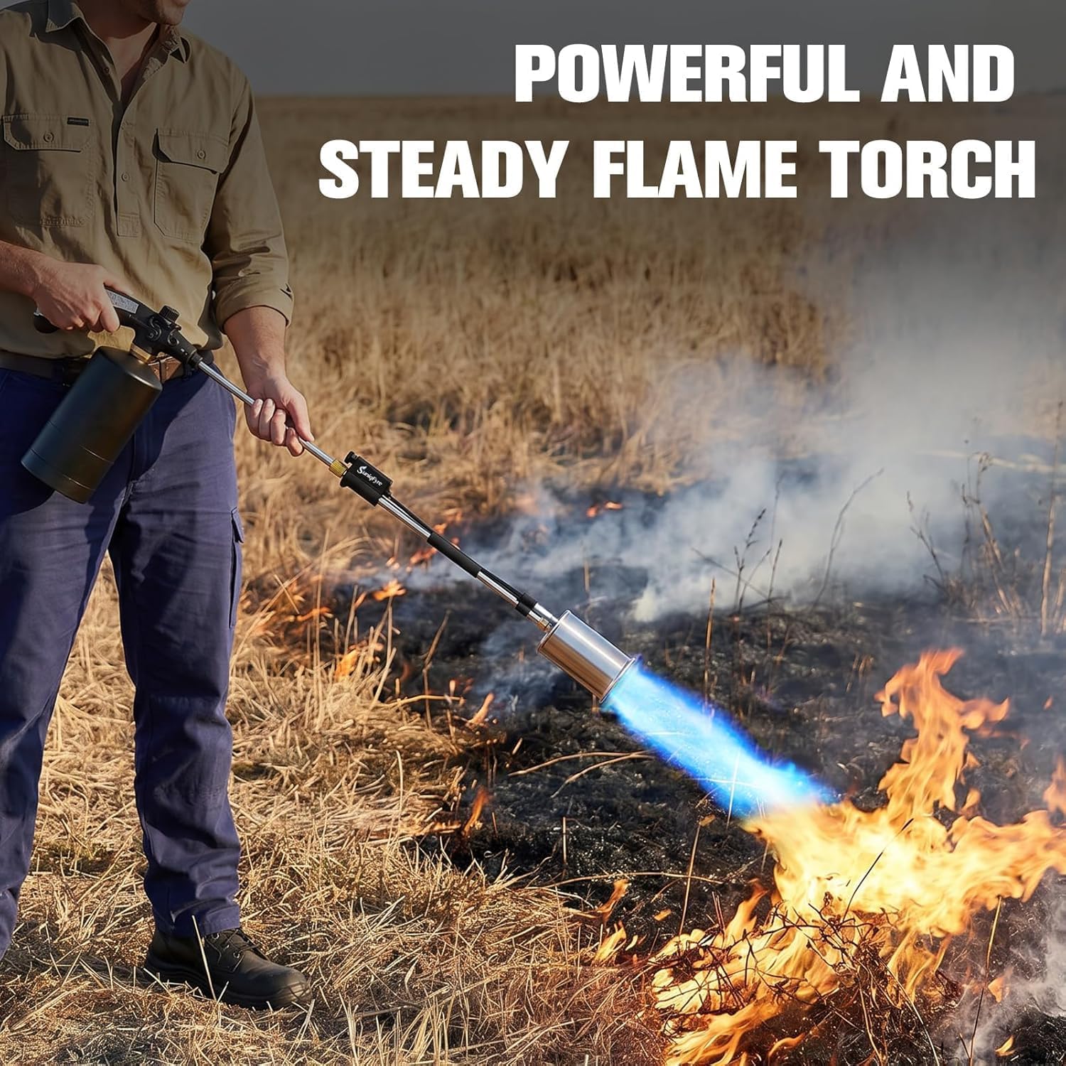 Detalle 2 de SuniqFyre GF8016 Propane Weed Burner 2-Pack with Adjustable Flame and Piezo Ignition