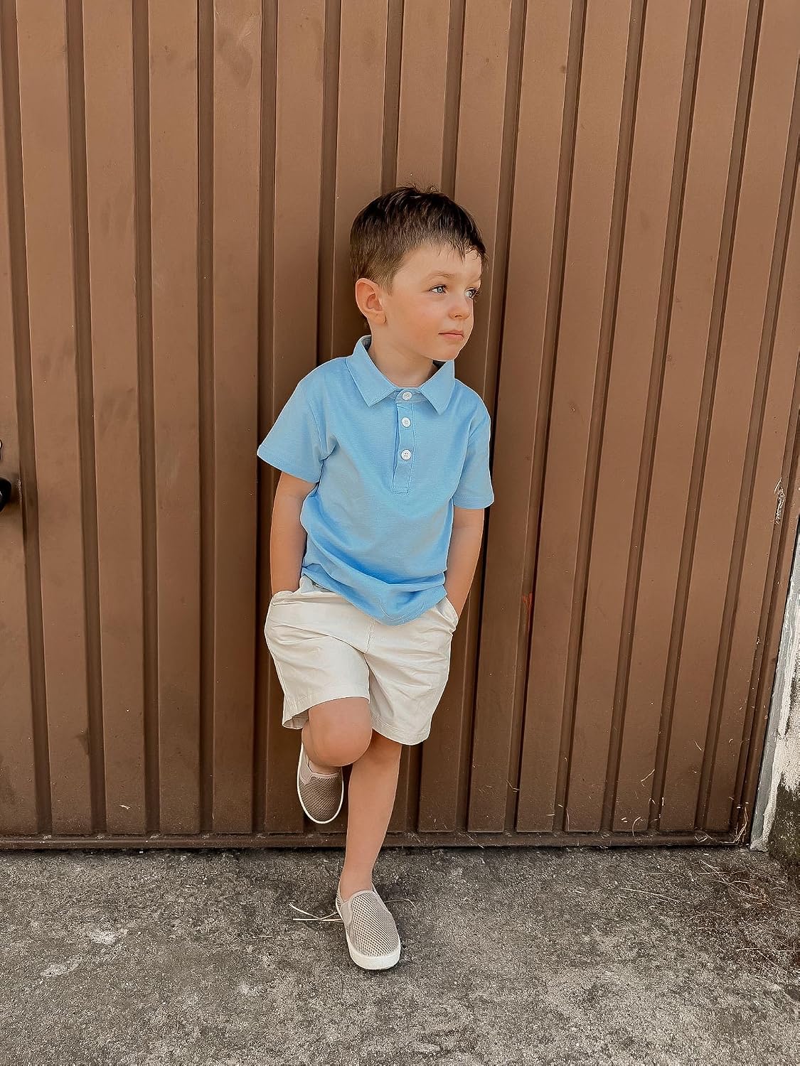 Detalle de Ensemble bébé garçon Volunboy : polo manches courtes + short élastique 2 pièces (1 à 6 ans)