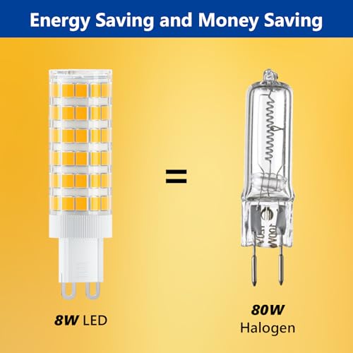 Detalle de TASMOR G9 LED 8W: Lampada G9 3000K 840 lm per un’illuminazione calda e durevole
