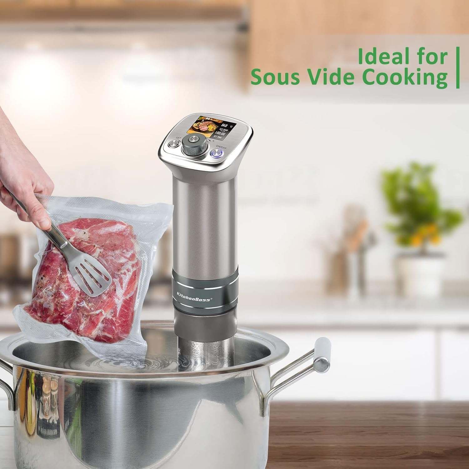 Thumbnail 4 de KitchenBoss Sacs sous vide alimentaires gaufrés – 10 rouleaux (20/28 × 300 cm)