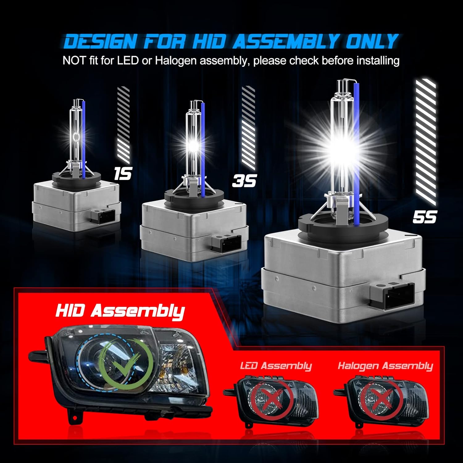 Thumbnail 4 de AOLEAD D1S Xenon Ampoules – Jeu de 2 lampes D1S HID 12V 35W 8000K