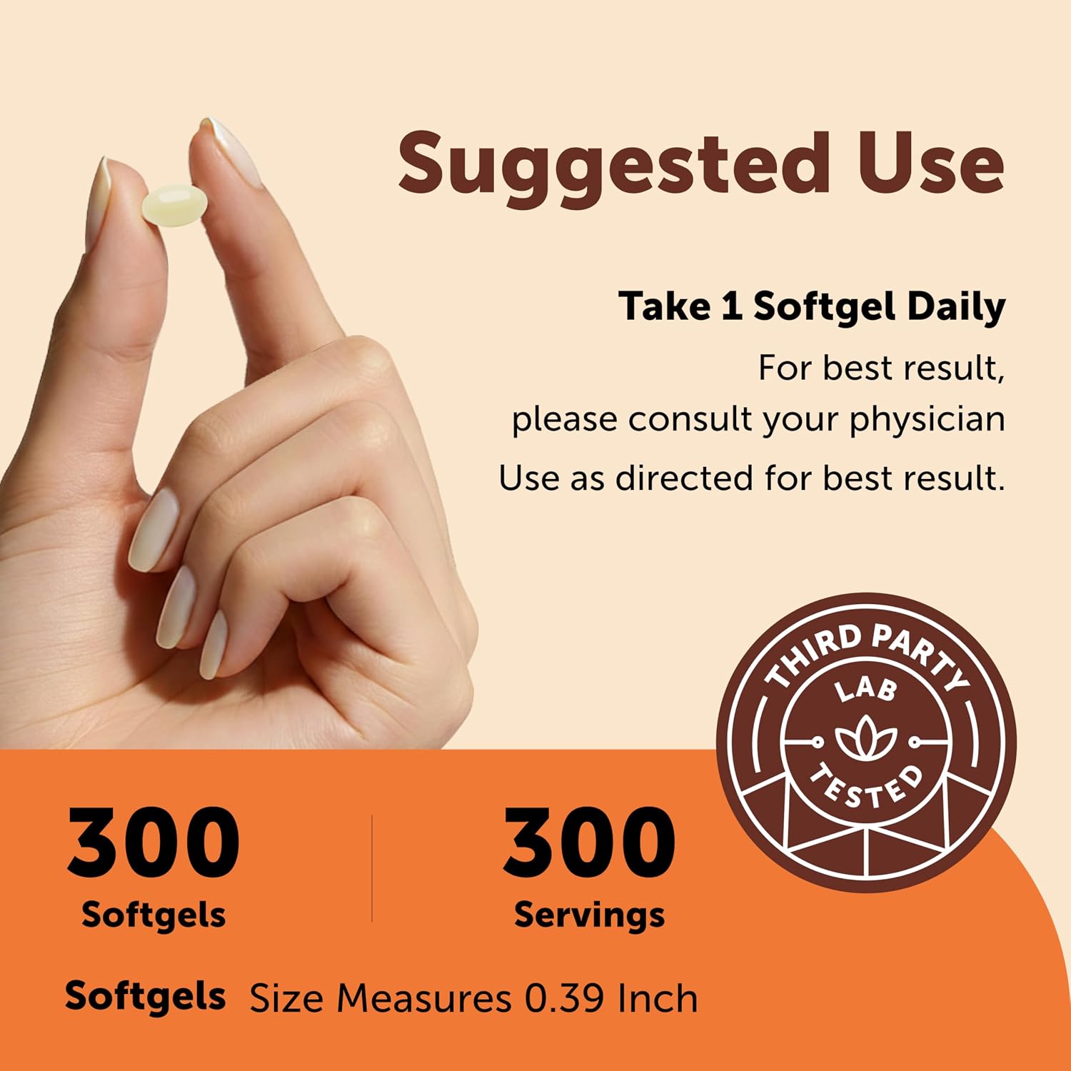Detalle 2 de Micro Ingredients Vitamin D3 + K2 Softgels, 300 Softgels