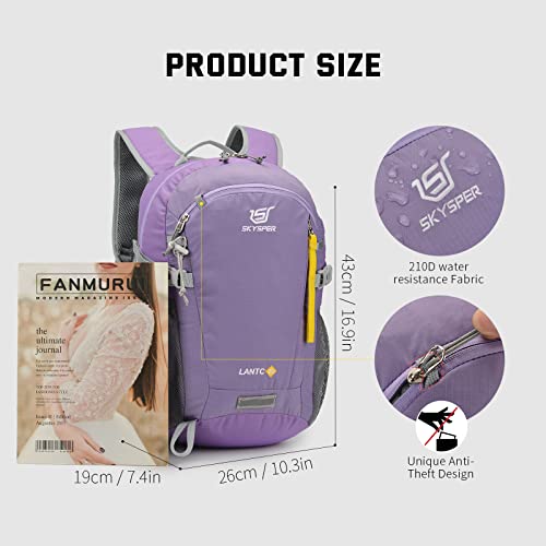 Detalle 2 de SKYSPER Leicht Wanderrucksack 20L – kompakt, atmungsaktiv und sicher für Outdoor-Touren