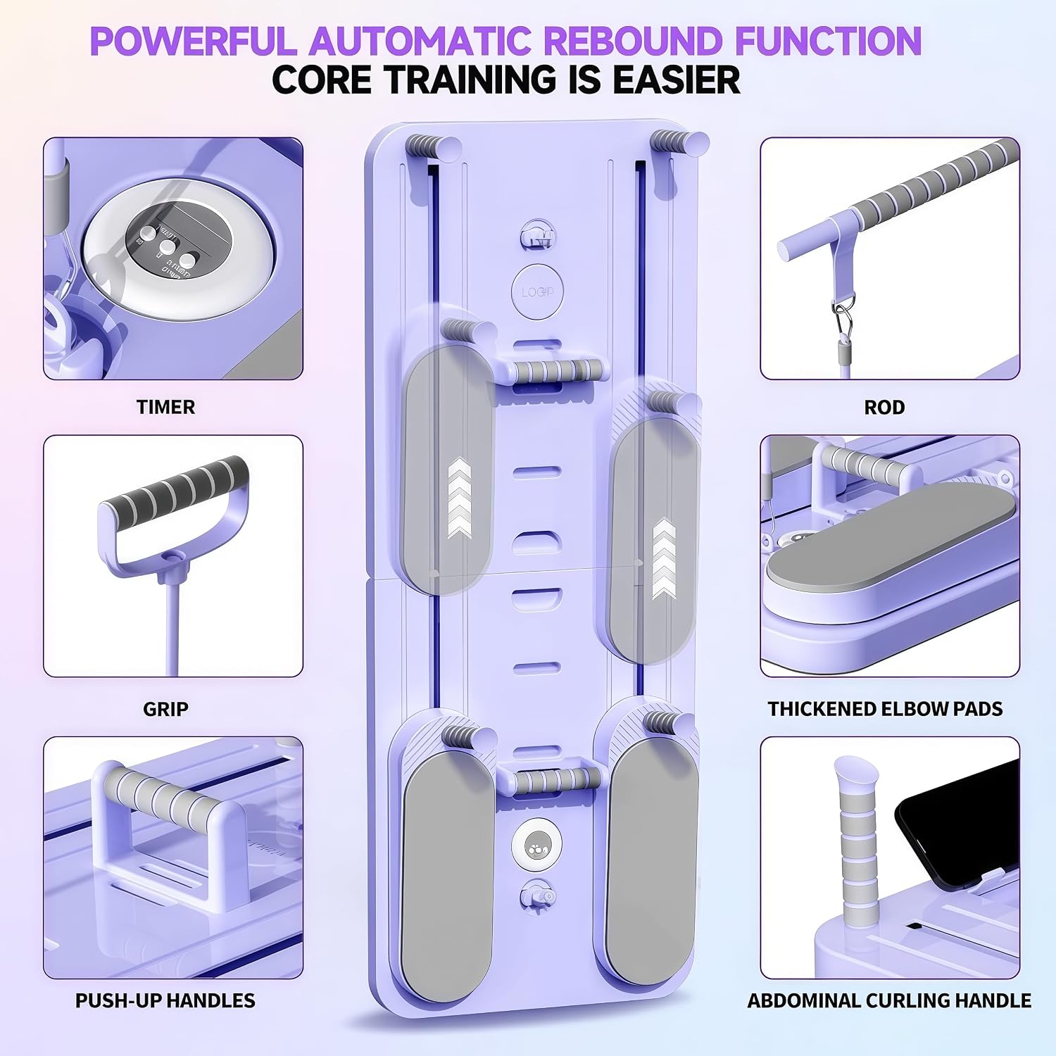 Detalle 2 de CroyVine Pilates Board–Pilates Reformer Board (portable home Pilates kit) for core, abs, and full-body training