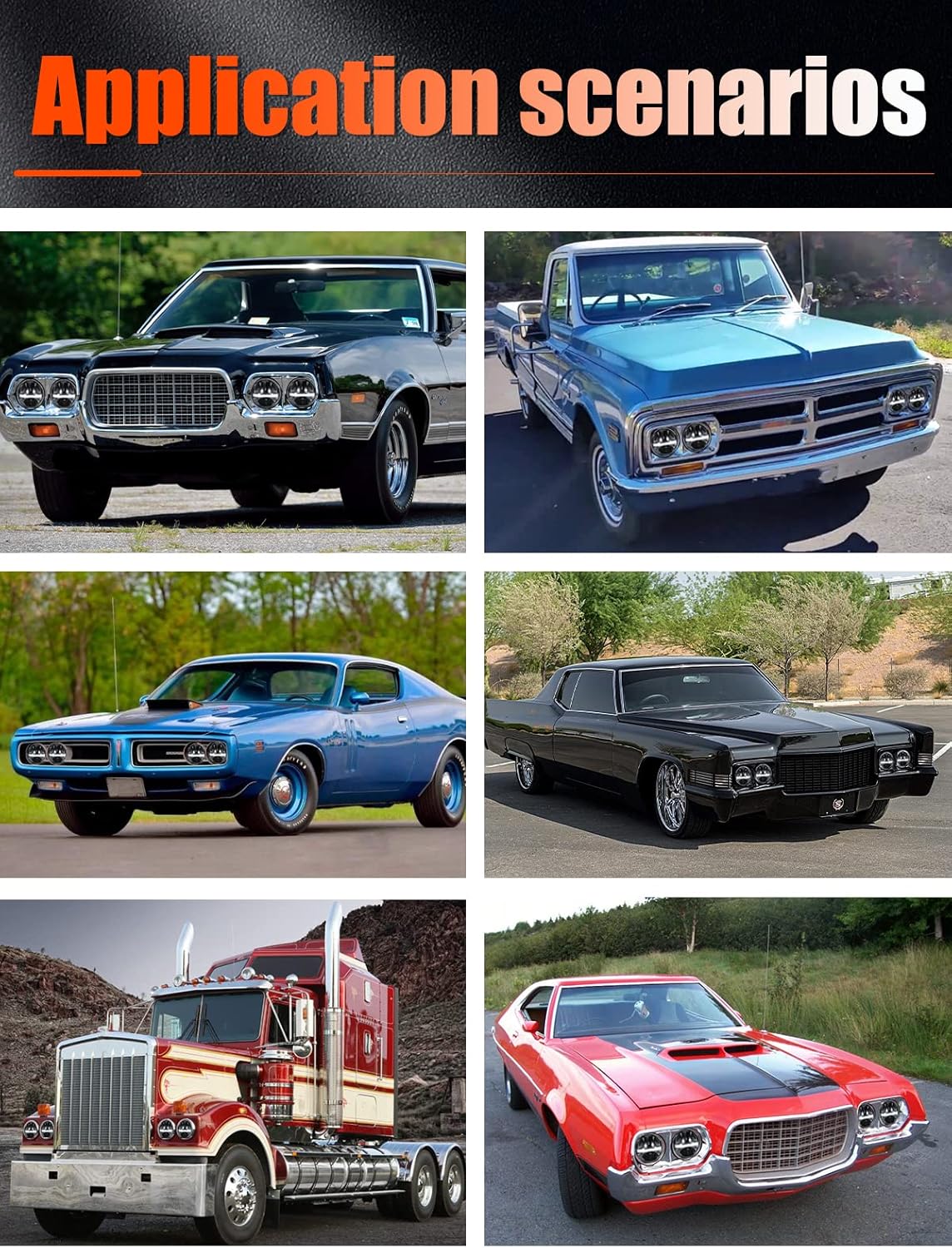 Thumbnail 6 de UNI-SHINE 5.75" LED Round Headlights (4-Pack) with Hi/Lo, DRL, Sealed Beam Compatibility