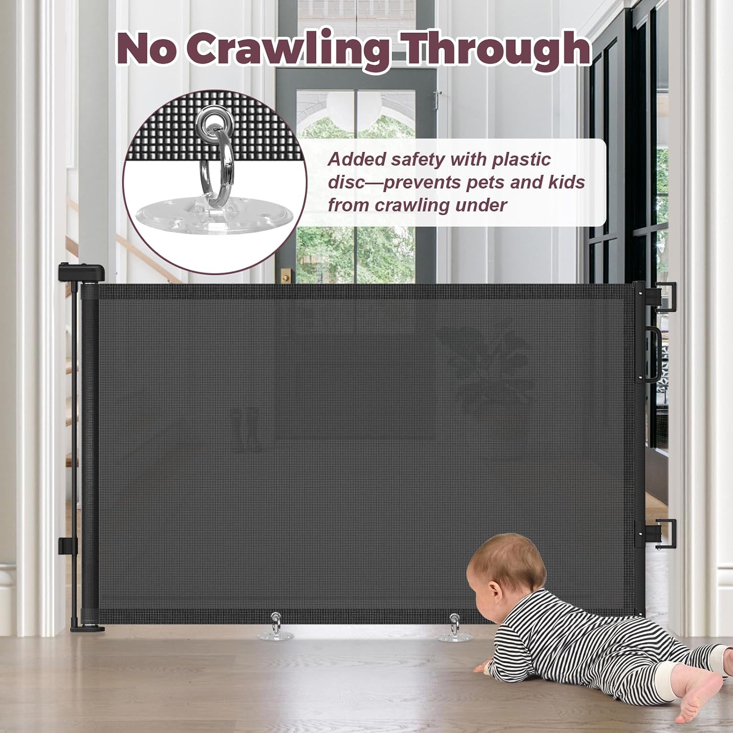 Thumbnail 6 de Cideny Retractable Baby Gate, 55-Inch Extension