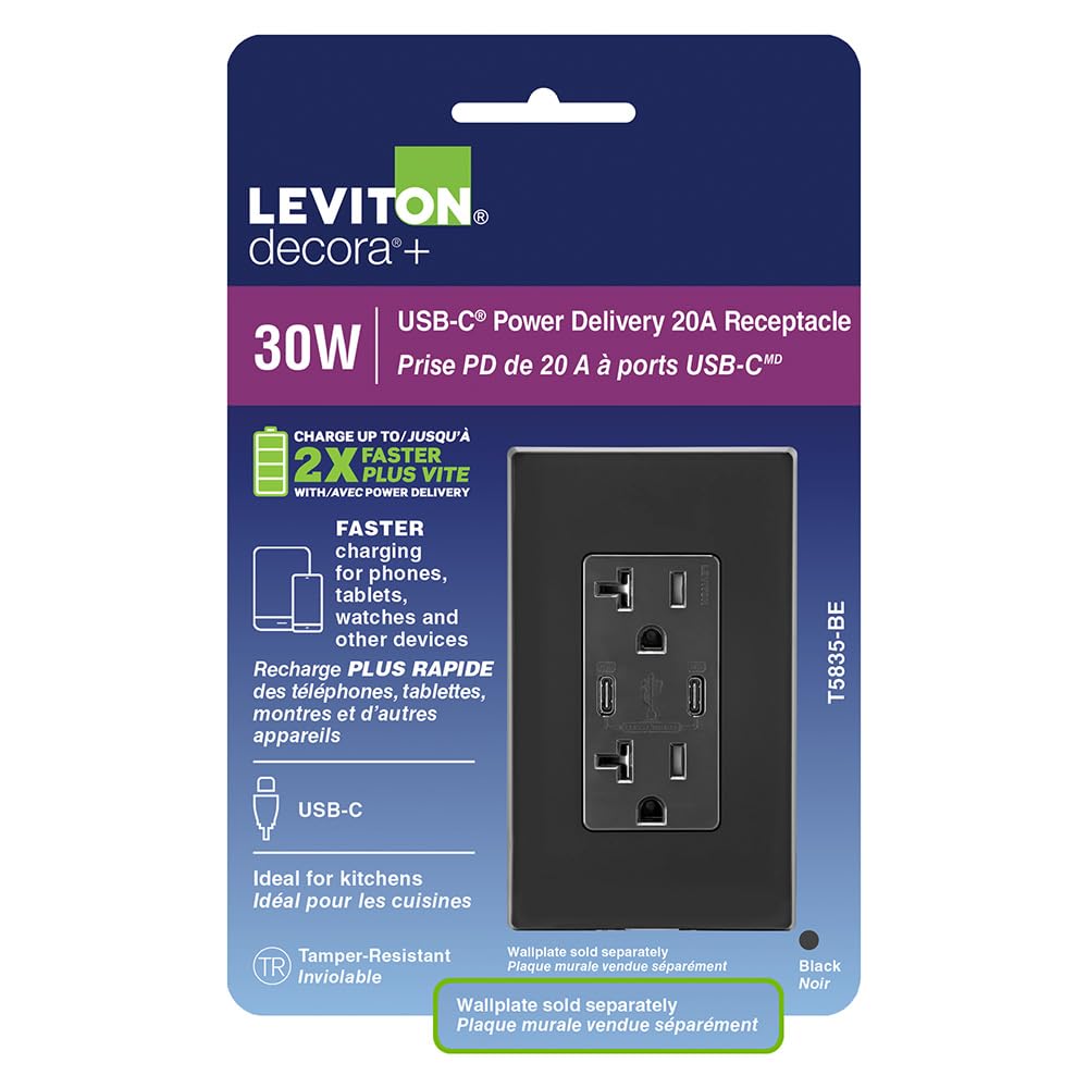 Detalle 2 de Leviton USB outlet T5835-BE