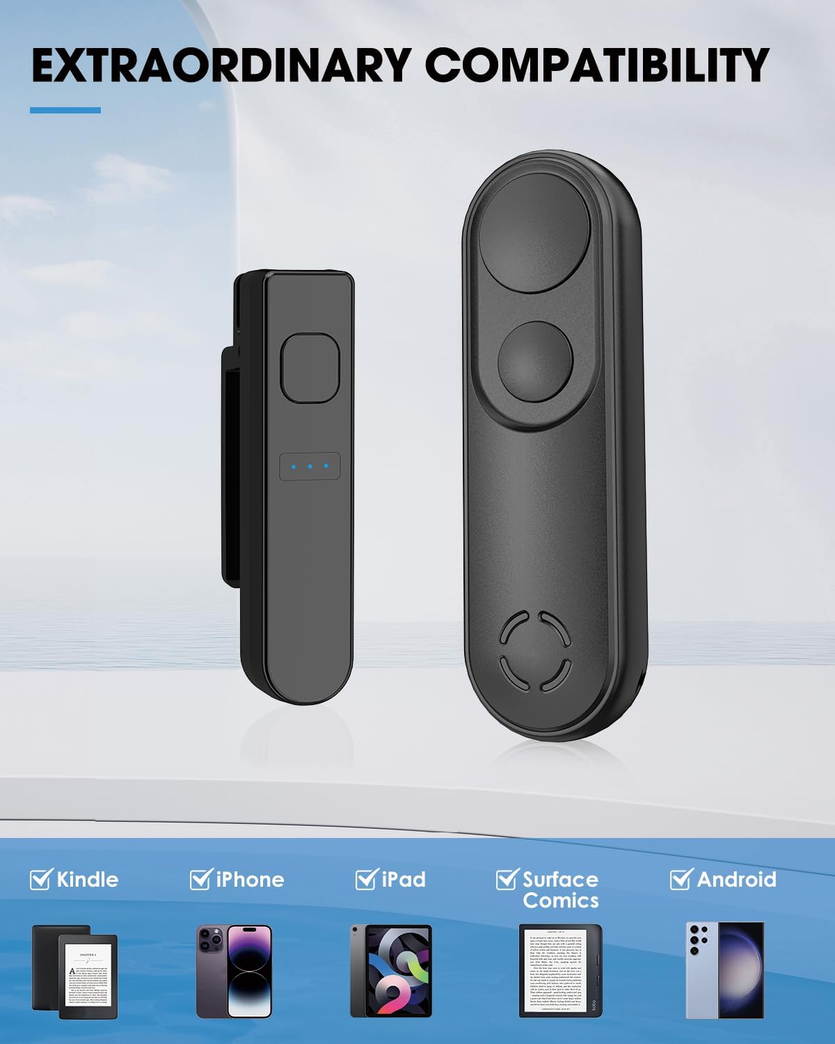 Thumbnail 6 de GEKVIVE RF Remote Control Page Turner for Kindle Paperwhite Scribe & Tablets (Black)