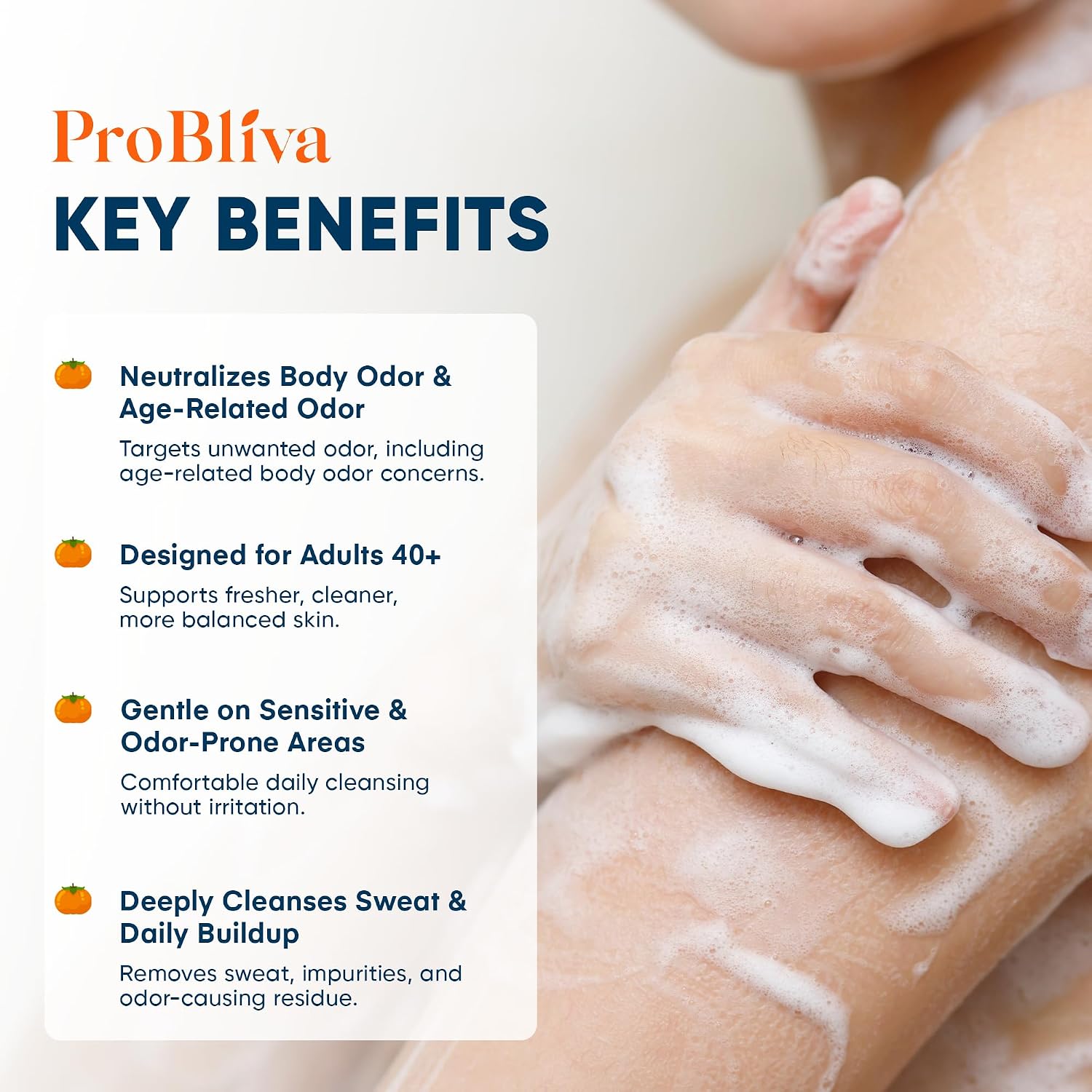 Detalle de ProBliva Purifying And Deodorizing Body Wash With Persimmon Soap Bar, Unscented, 2 Bars