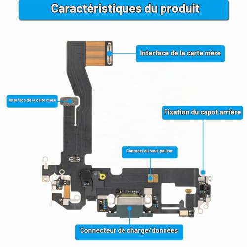 Thumbnail 2 de ZHUROUPU Dock de remplacement flexible pour iPhone 12 — câble de charge et connecteur de socle
