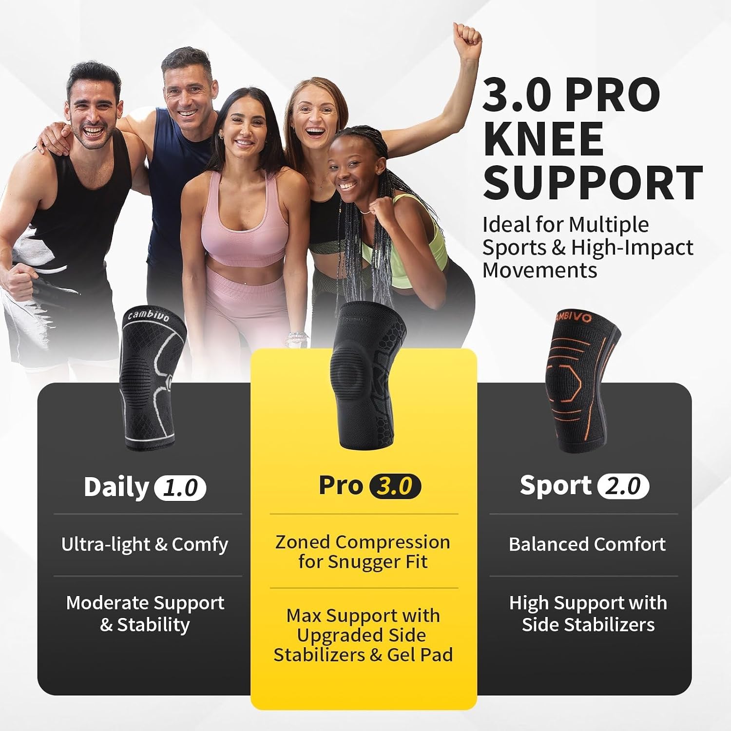 Thumbnail 6 de CAMBIVO Kniebandage 2er Set mit Gel Pads