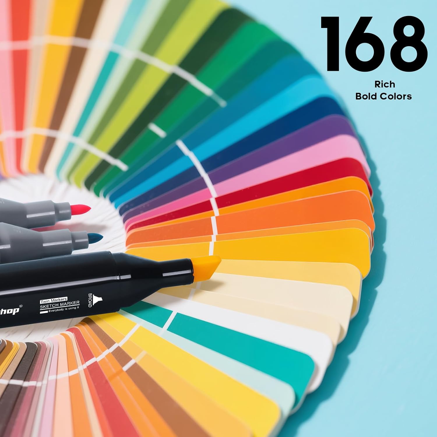 Detalle de Tongfushop 168 marker set for alcohol ink
