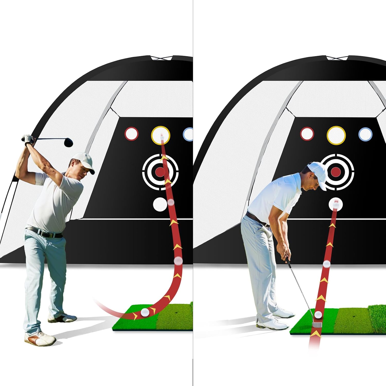 Thumbnail 5 de Golf Net Upgraded All-in-One 10x7ft Practice Net with Tri-Turf Mat and Portable Bag