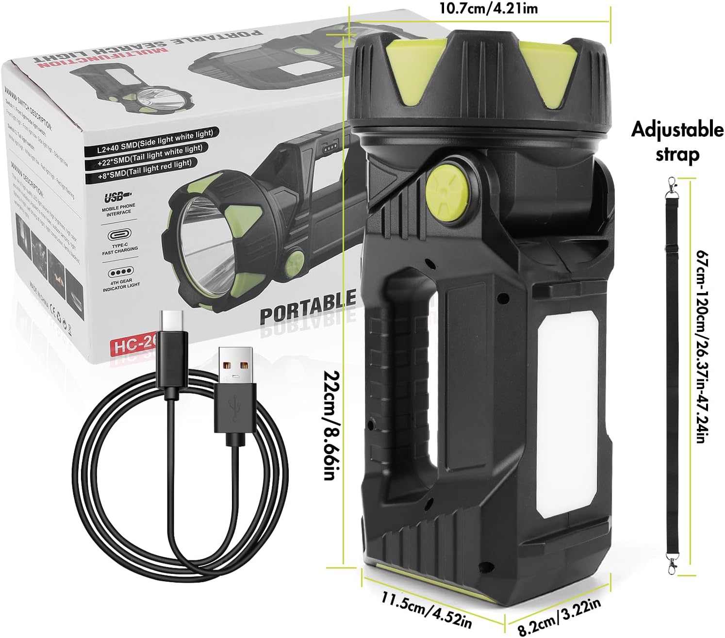 Thumbnail 6 de Super Bright LED Torch Rechargeable 4800mAh
