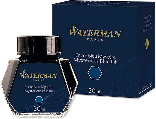 Waterman tinta azul misterioso para pluma estilográfica ✍️ 50 ml