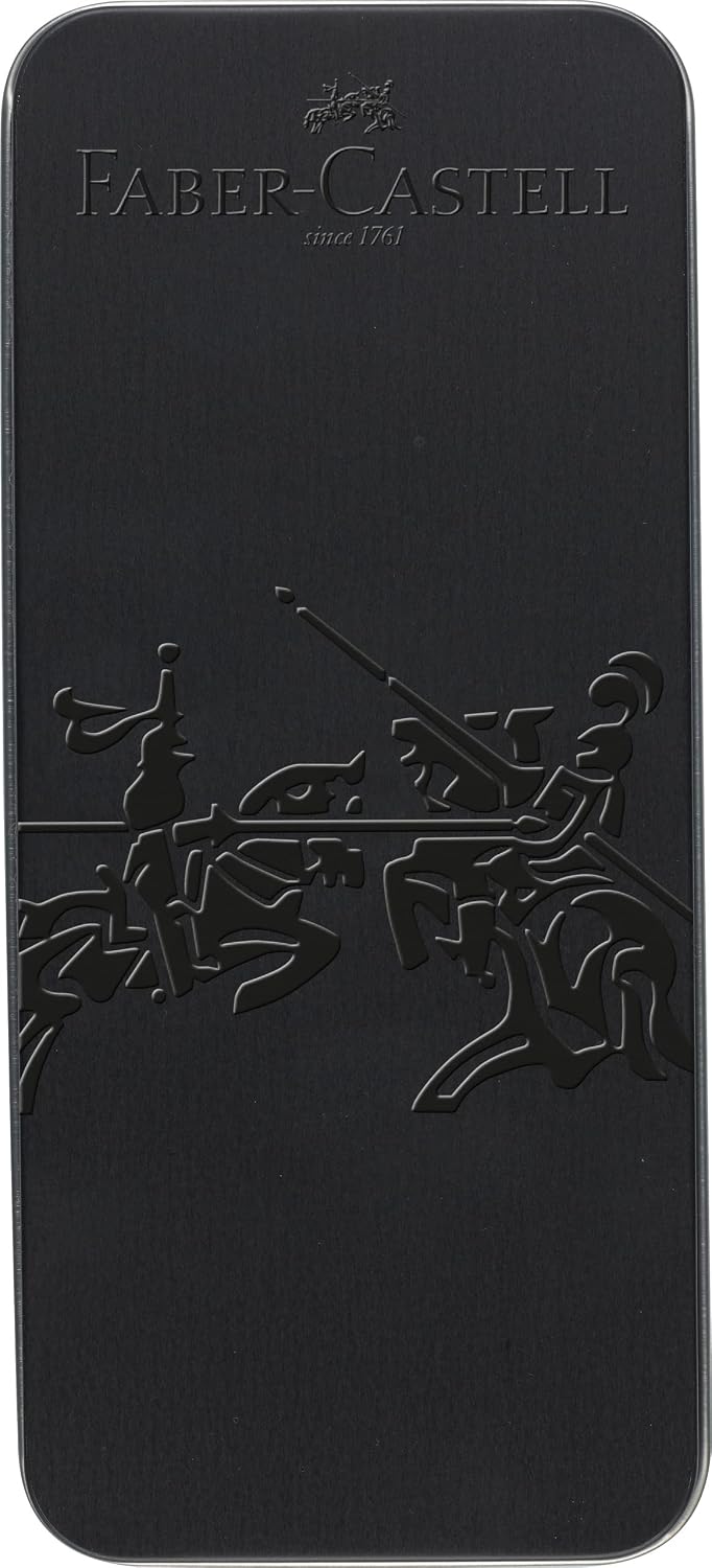 Detalle de Faber-Castell Set Stilo Sfera Grip Edition All Black: regalo elegante in astuccio metallico