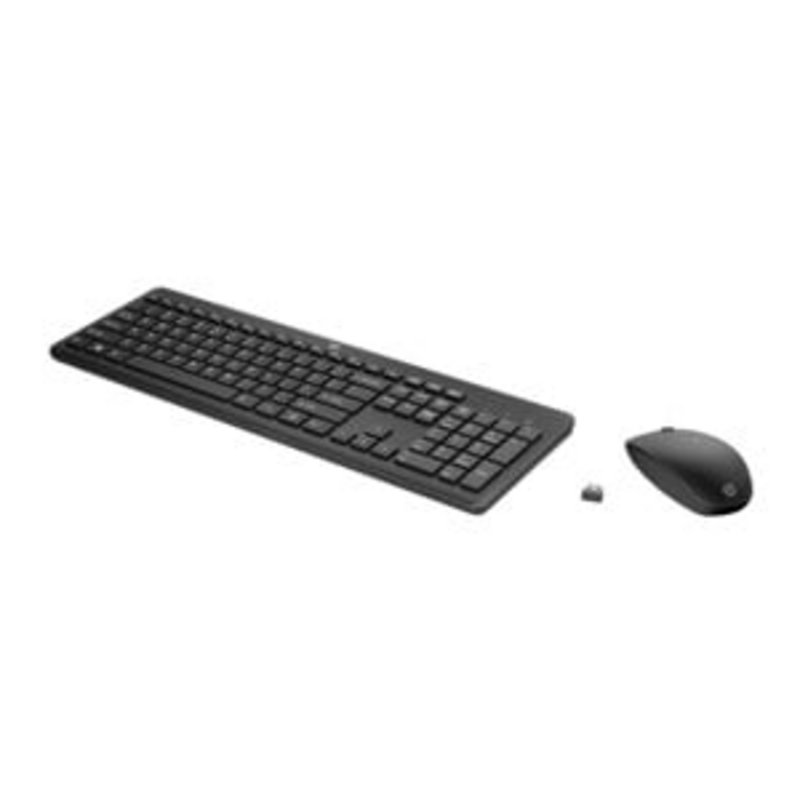 Detalle de HP 235 Wireless: teclado de membrana y ratón con autonomía destacable para oficina y tareas técnicas