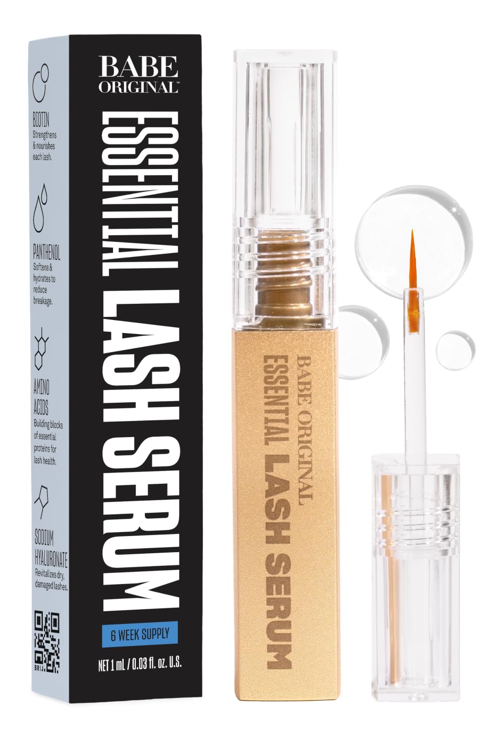 Detalle de BABE ORIGINAL Essential Lash Serum for Longer-Looking Lashes, 1mL