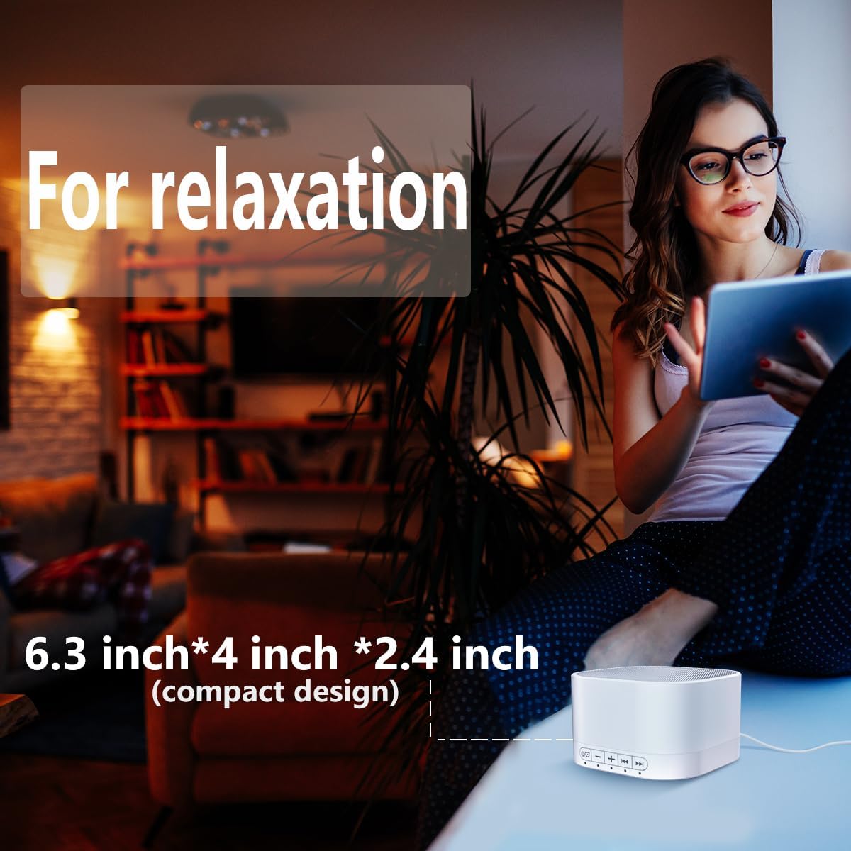 Detalle 1 de Magicteam A1-A3 White Noise Machine, 20 Sounds, 32 Volume Levels & Timer