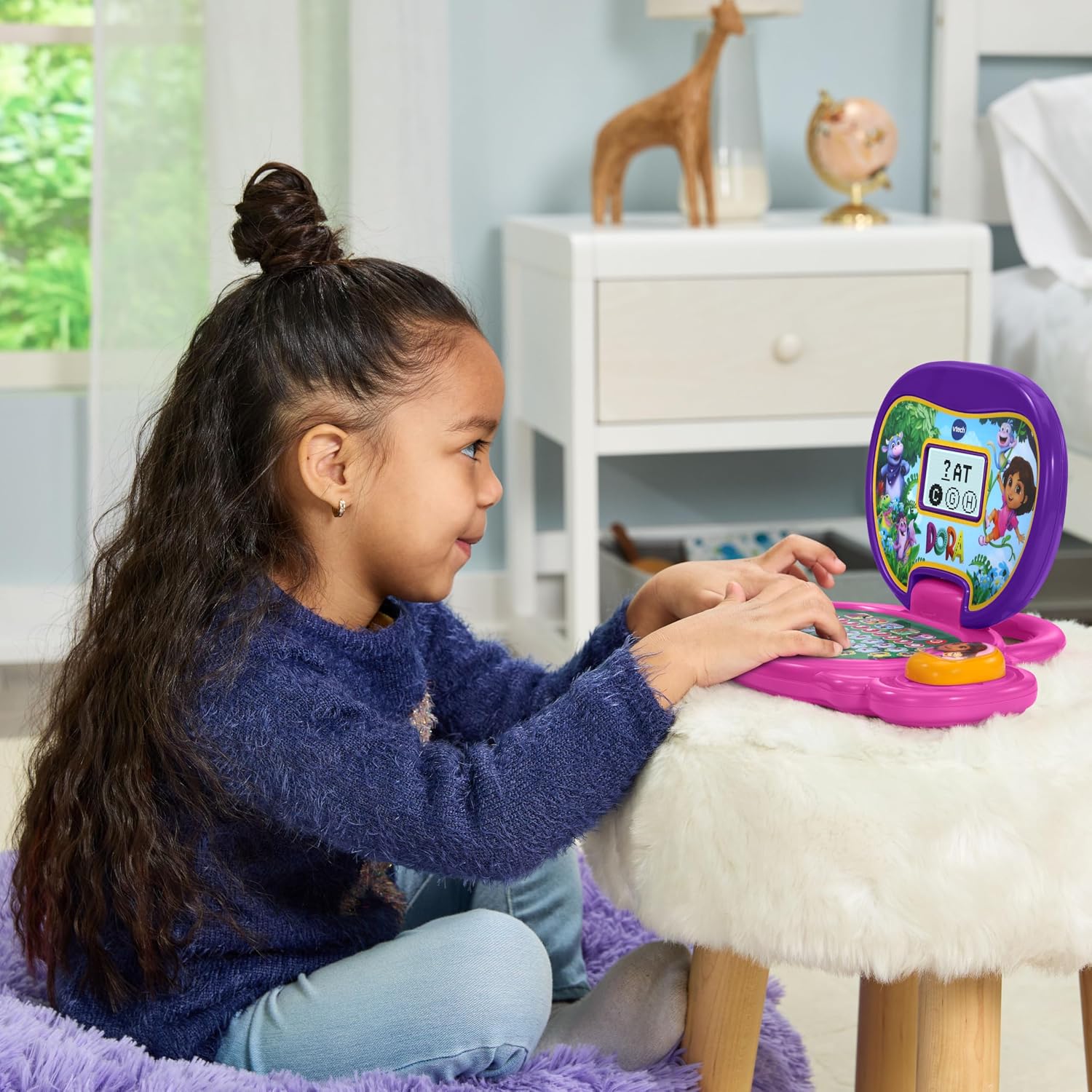 Detalle de VTech Mon Ordi Éducatif Dora L’Exploratrice — ordinateur enfant bilingue français/anglais dès 3 ans