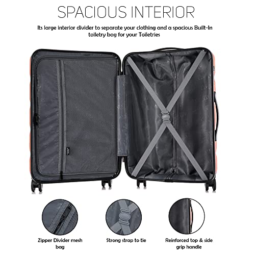 Detalle de ATX Luggage Extra Large 32-Inch ABS Hard Shell Suitcase with Built-In TSA Lock and 4 Dual Spinner Wheels