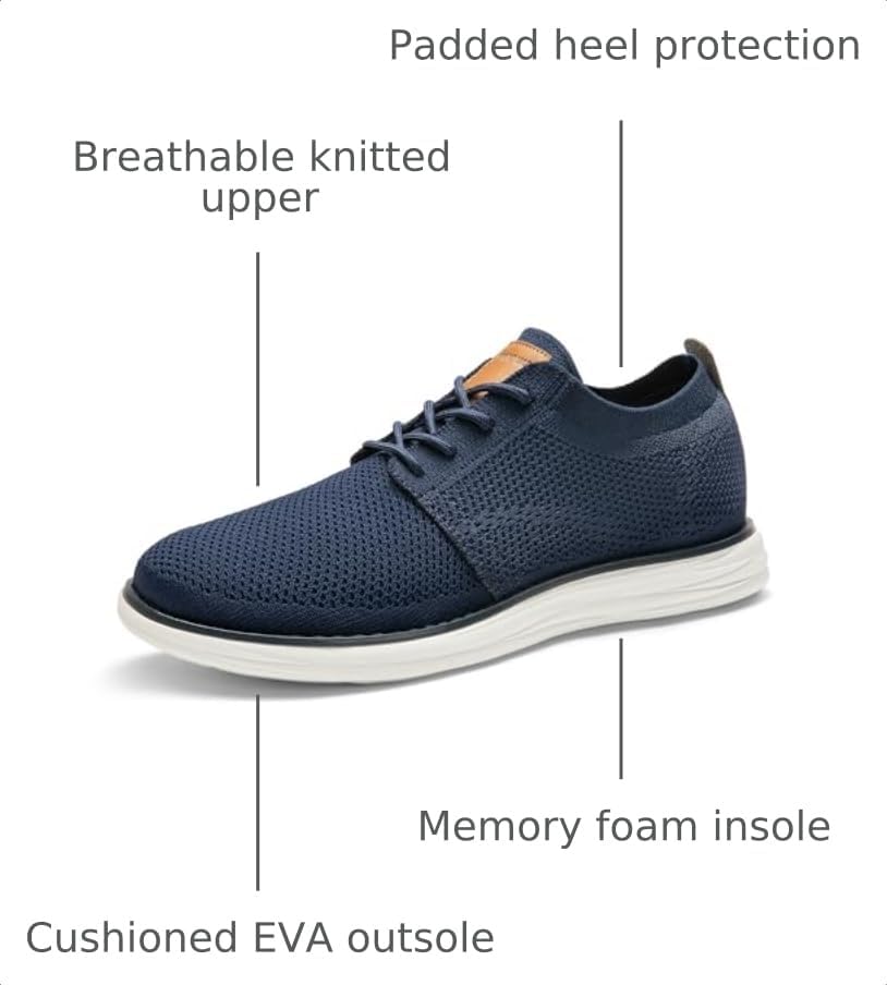 Detalle de Bruno Marc KnitFlex Breeze Mesh Sneakers Lightweight Casual Walking Shoes