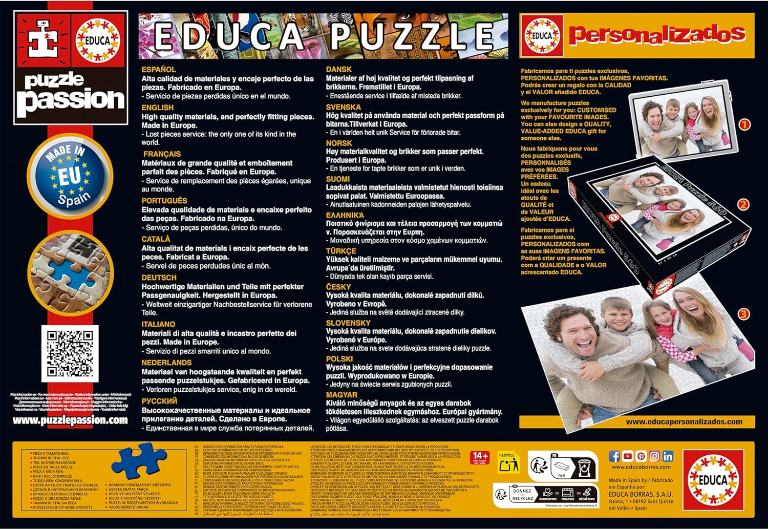 Thumbnail 1 de Puzzle Educa 3000 pièces pour adultes – Mapamundi, 120 x 85 cm (à partir de 14 ans) avec service de pièces perdues