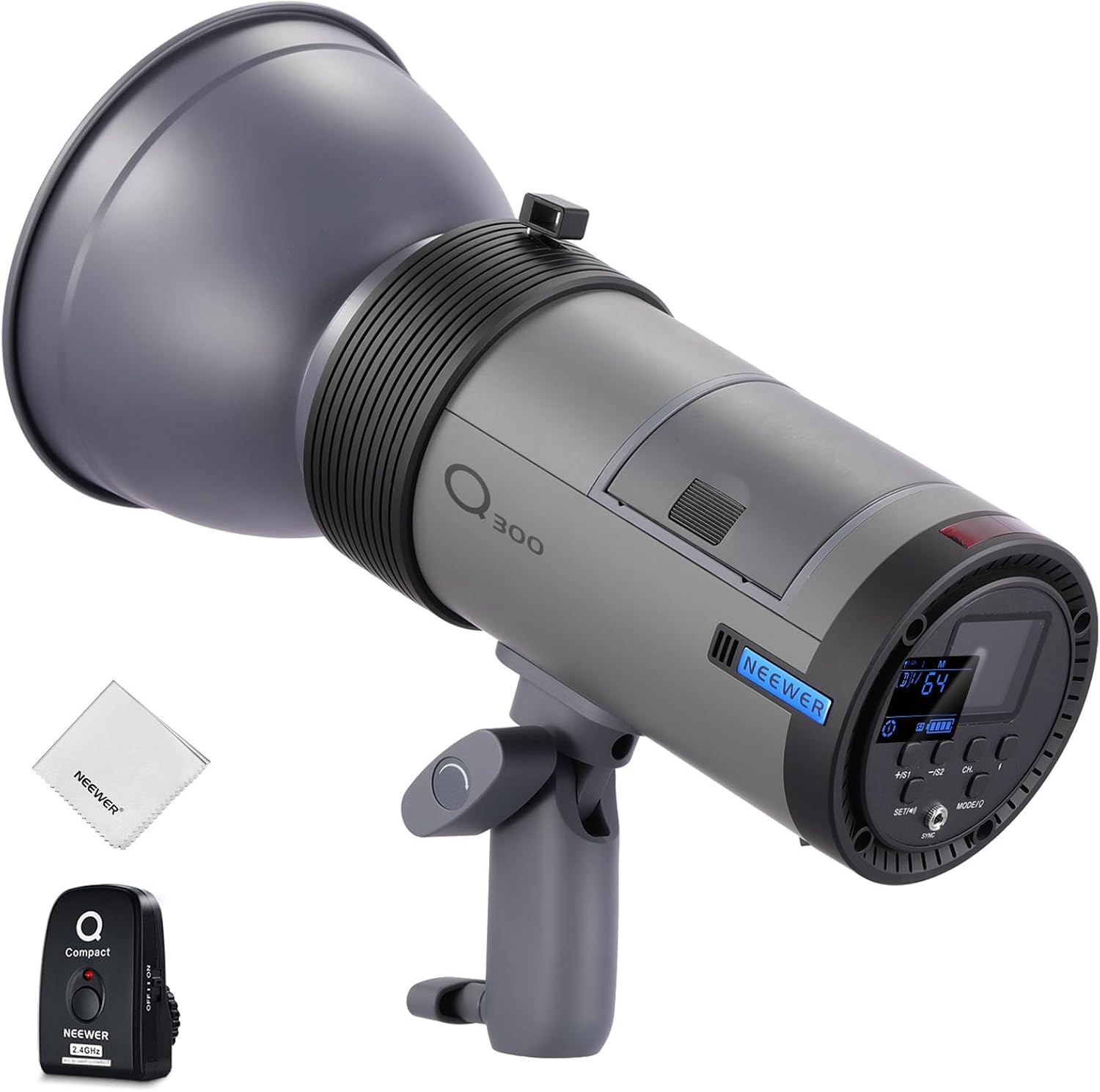 NEEWER Q300 300Ws 2,4G Outdoor Studioblitz mit Q-Komakt Funkauslöser (Q-System) und 7800mAh Akku