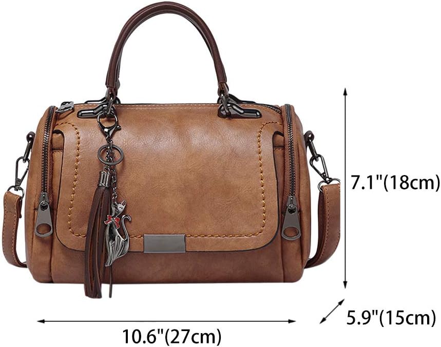 Thumbnail 2 de Bukesiyi Donna Borsa a Tracolla Marrone IT77152: stile e praticità in ecopelle