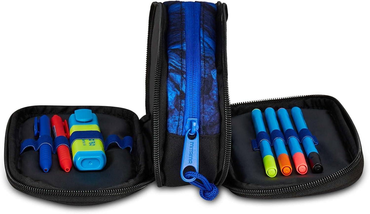 Thumbnail 6 de Mitama Trousse Zipack Bleu – Porte-stylo triple compartiment avec accessoires dédiés, 22 x 11 x 7,5 cm