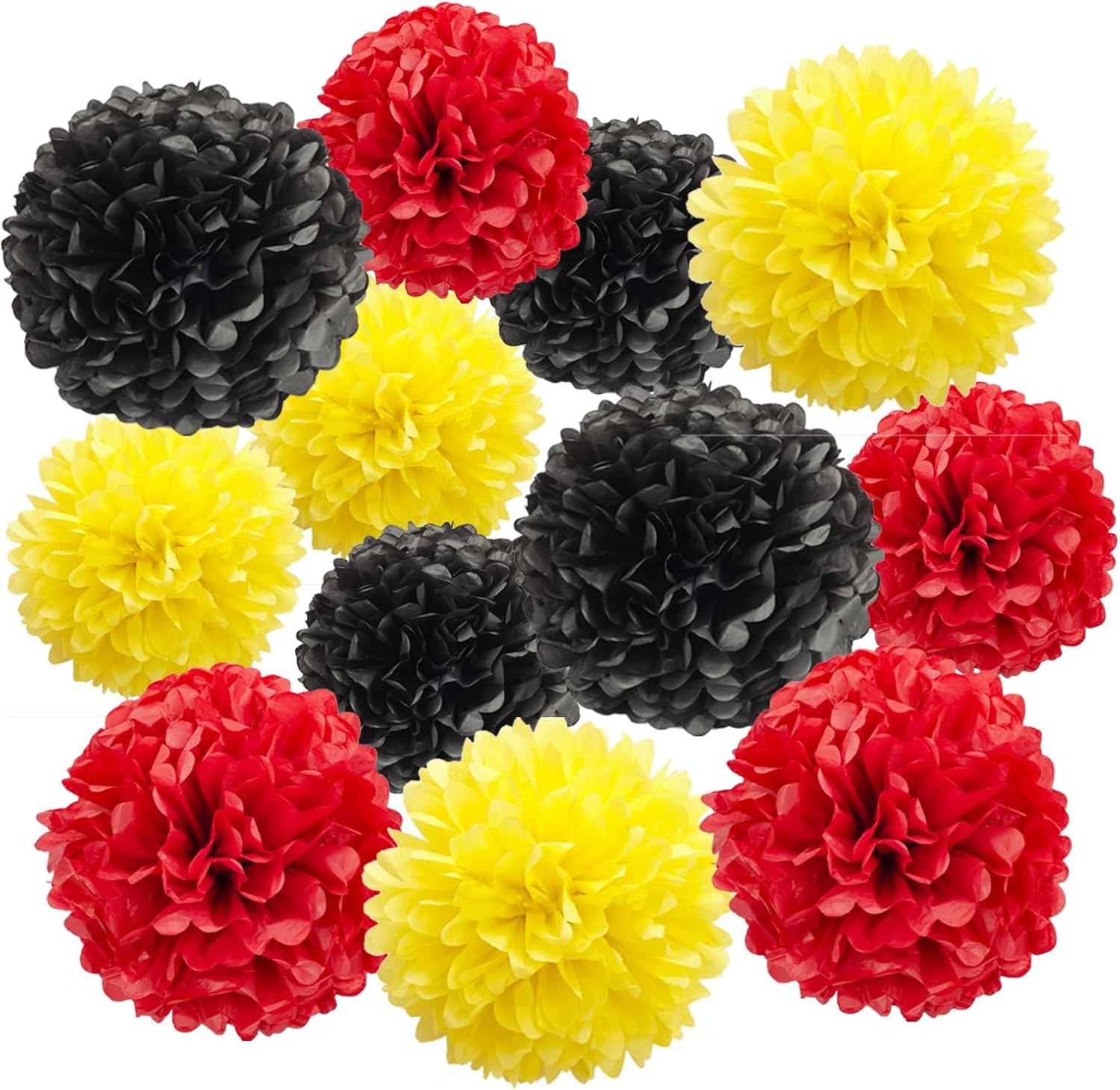 Detalle de Ainmto 12 Stück Seidenpapier-Pompons blau und grün (dunkelblau/blau/grün) für Partydeko