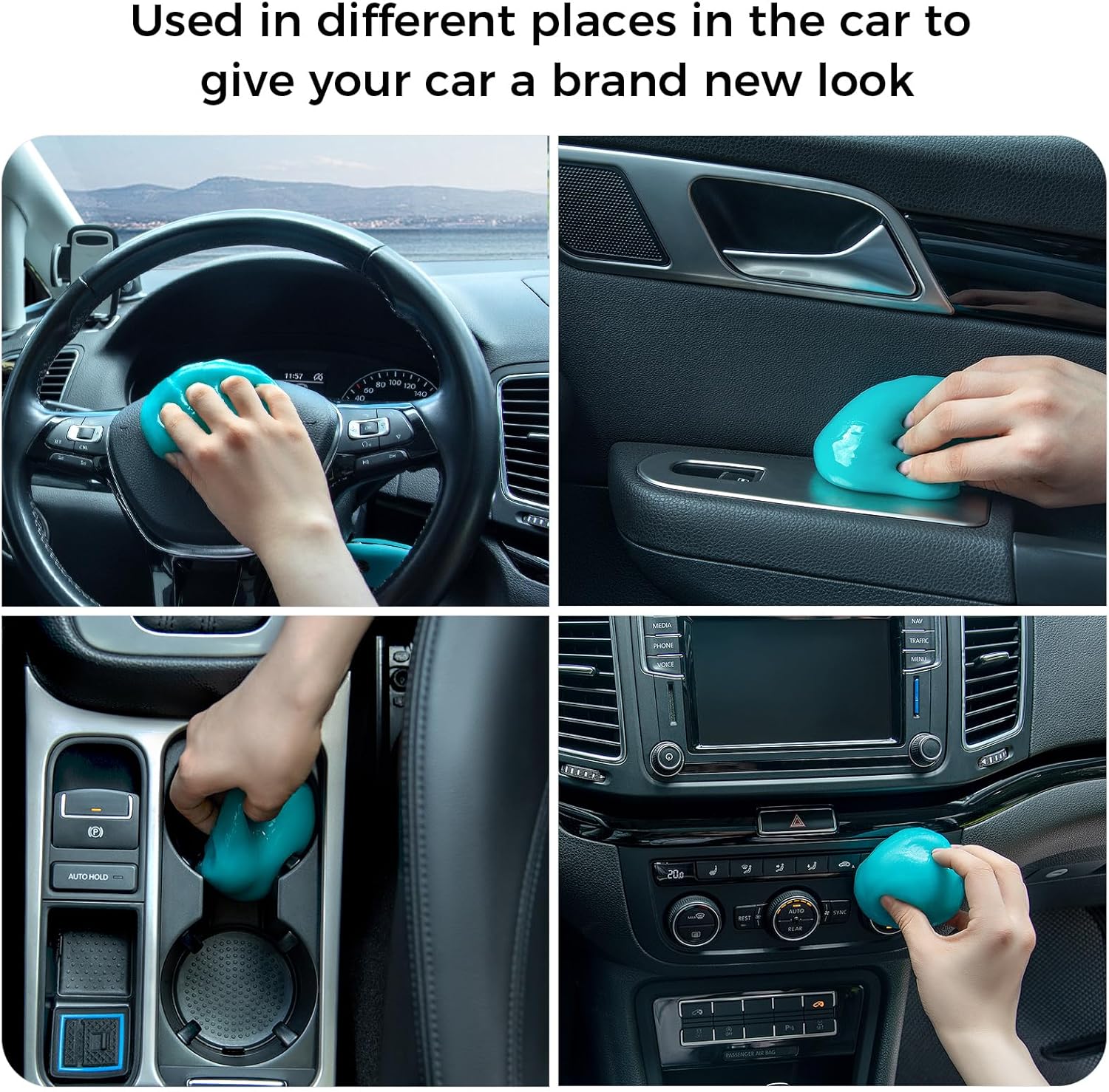 Thumbnail 1 de ColorCoral 2 Pack Car Cleaning Gel – Reusable Dust Cleaning Putty for Cars, Keyboard and More