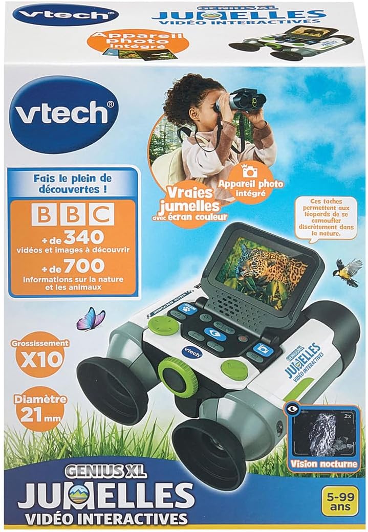 Thumbnail 6 de VTech Genius XL Jumelles Vidéo Interactives – Jumelles enfant 10x21 avec écran couleur et contenu éducatif BBC