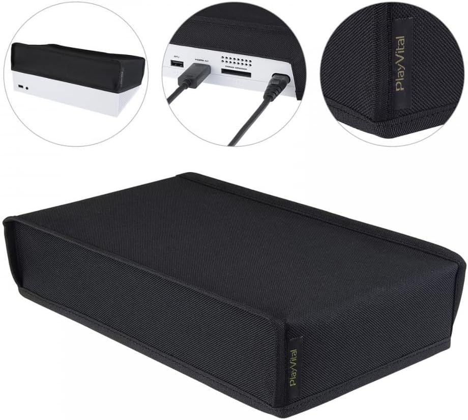 Detalle 2 de PlayVital Black Nylon Dust Cover for Xbox Series S