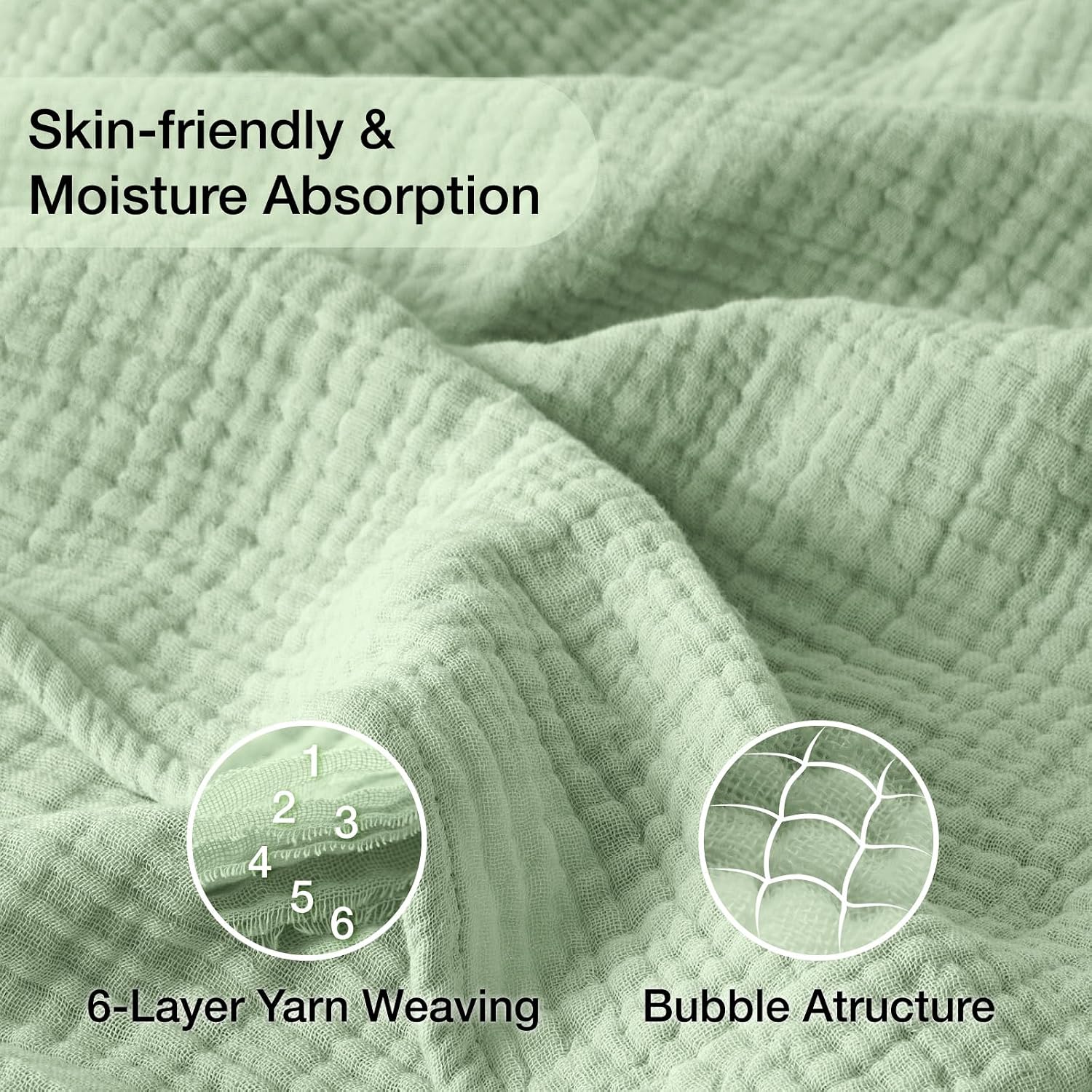 Detalle de Cotton Muslin Blanket, 50 x 70