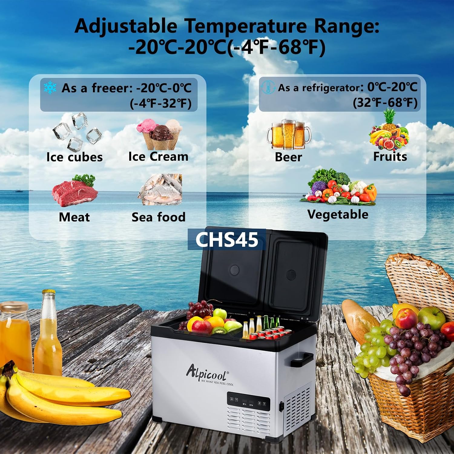 Detalle de Alpicool CHS55 40 l 12V Kompressor-Kühlbox