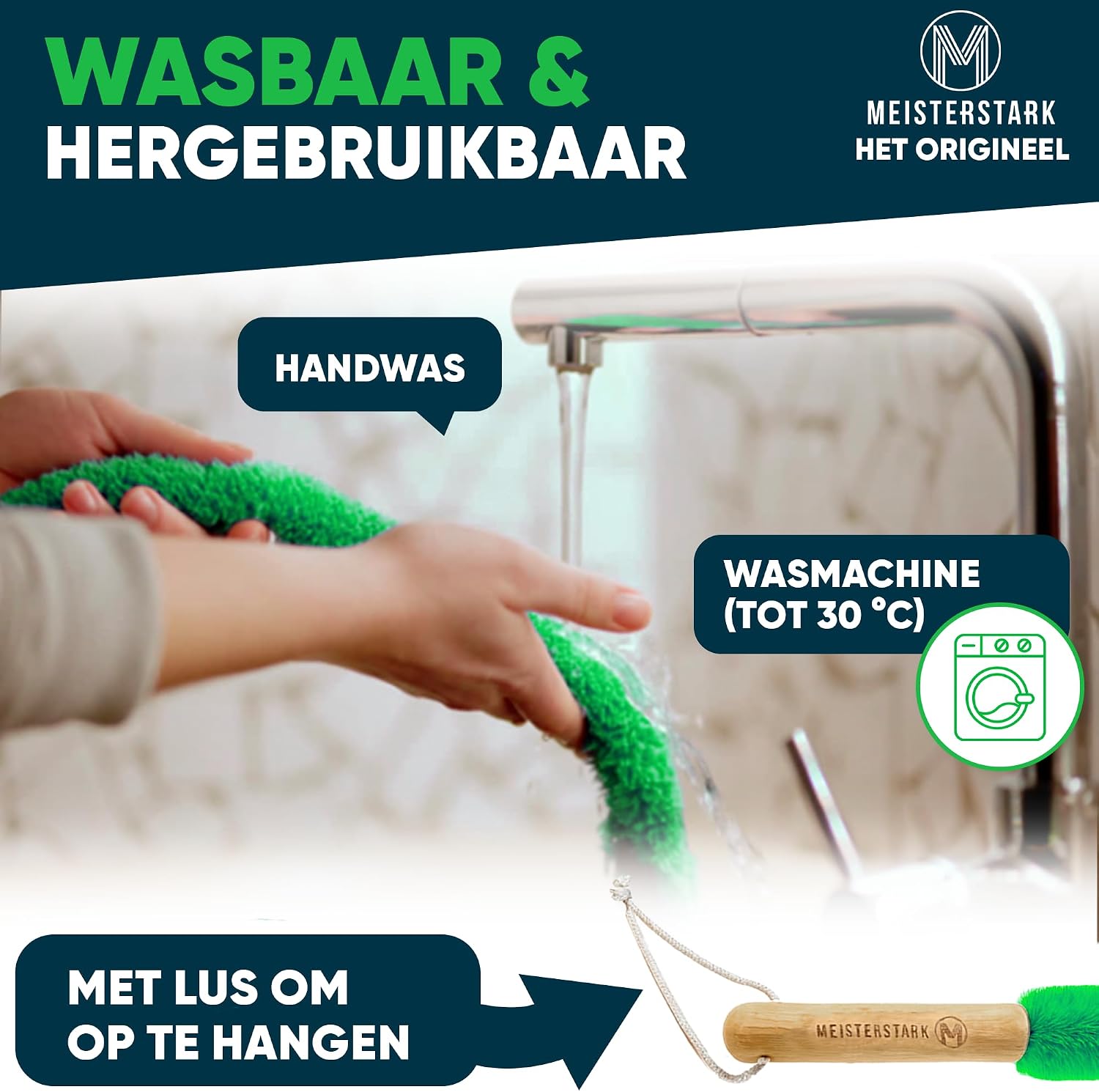 Thumbnail 4 de M Meisterstark M-013 radiatorborstel, 115 cm, flexibel en wasbaar