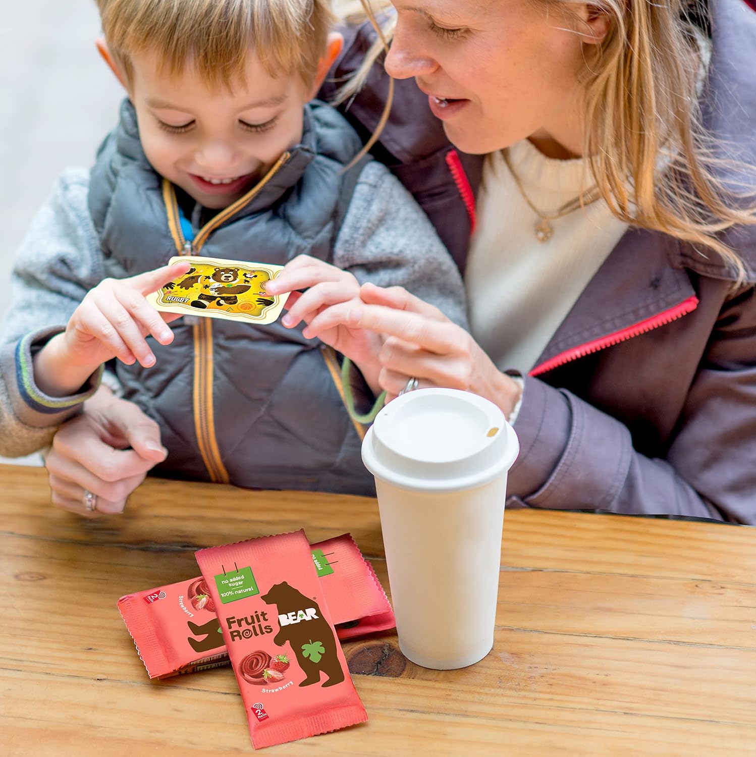 Detalle 2 de BEAR Fruchtrollen Erdbeere – 100% Frucht, kein Zuckerzusatz, 18 Beutel à 20 g